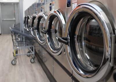 Coin laundry machines