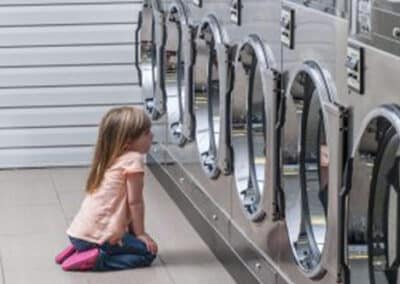 Coin laundry machines